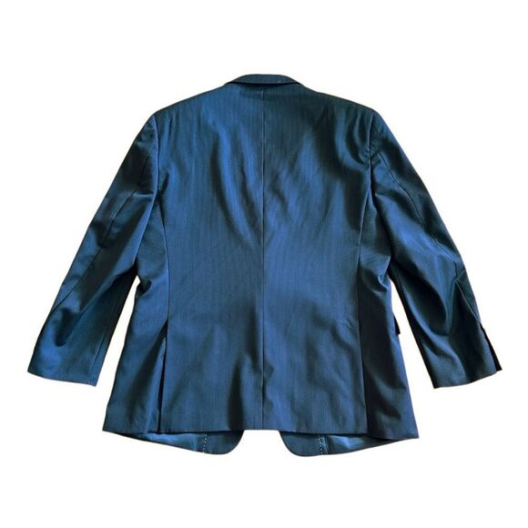 Tommy Hilfiger Blazer Men’s Size 46 R Grey Pin Stripe Suit Jacket Wool - Picture 2 of 7